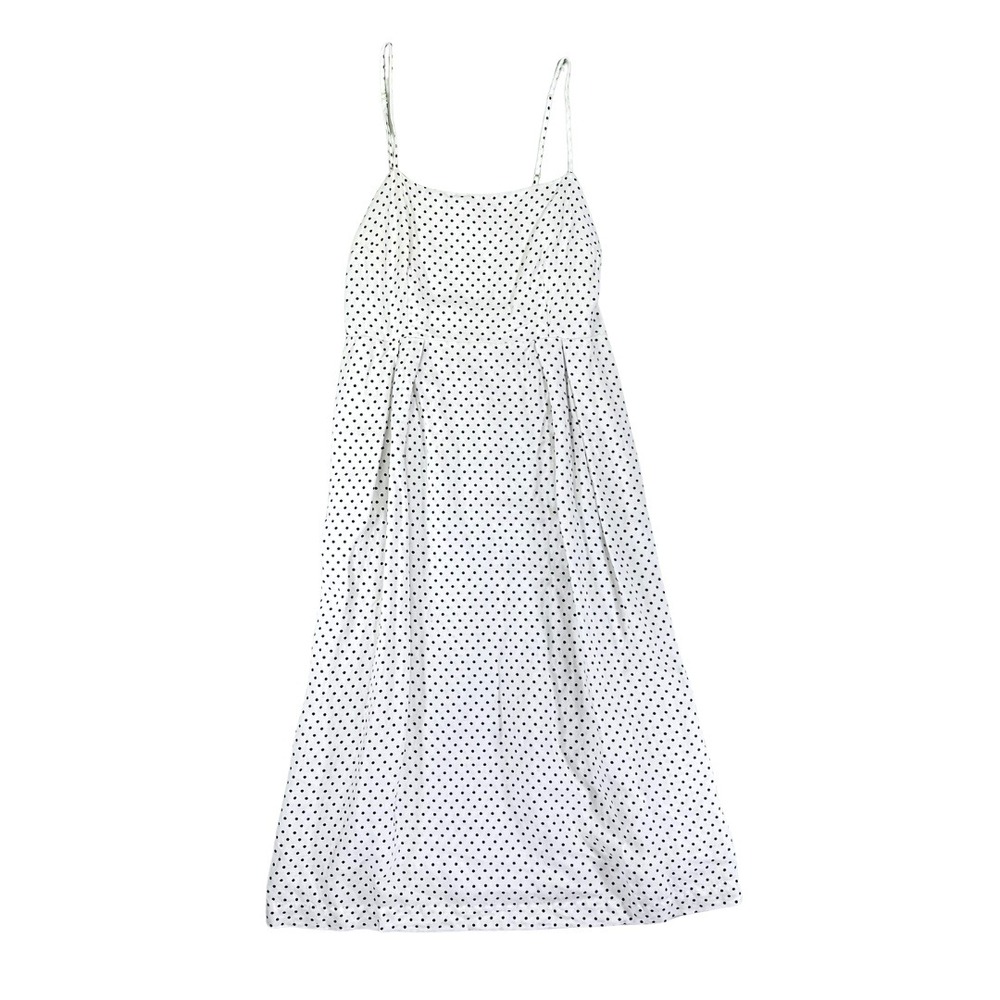 Kate Spade x Target Polka Dot Midi Dress L Linen Rayon Smocked Pockets